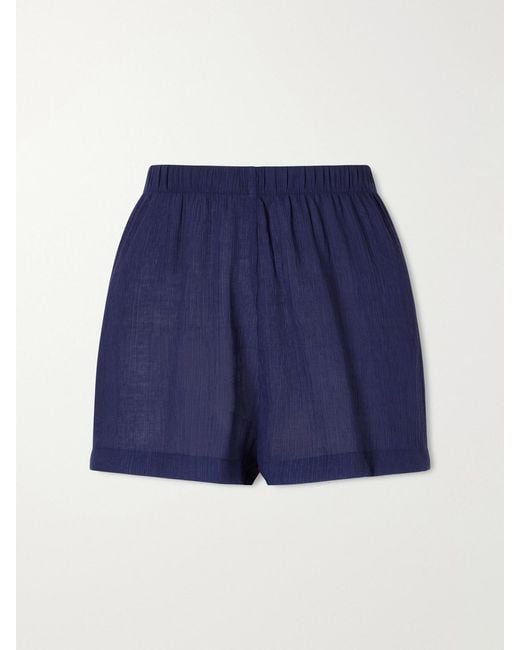 Away That Day Blue Maldives Gauze Shorts