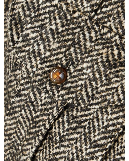 Blazé Milano Gray Popoff Serama Herringbone Wool-Blend Jacket