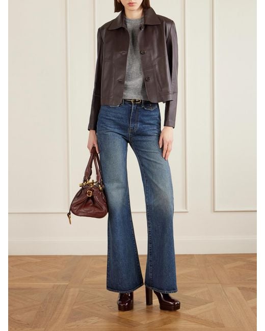 Jimmy Choo Brown Marene 120 Polished Leather Boots