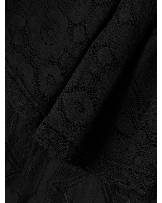 Alix Of Bohemia Black Eloise Ruffled Cotton-Lace Blouse