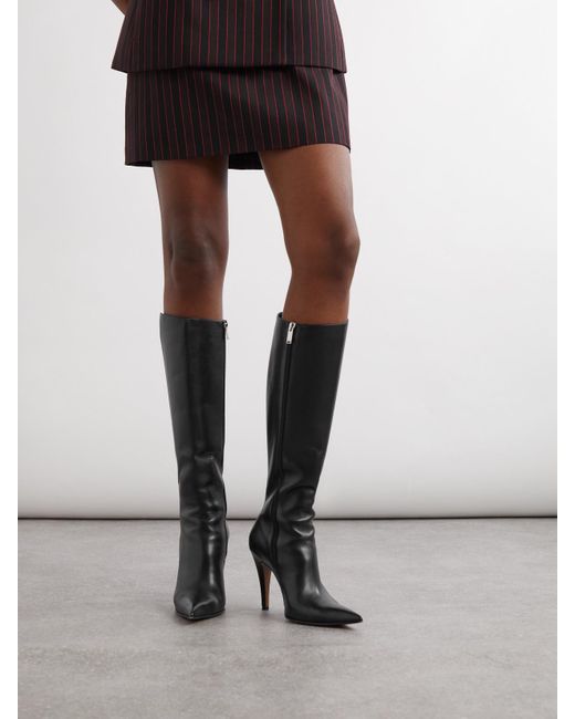 Bottes En Cuir Alexander McQueen en coloris Black