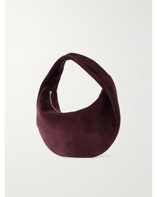 Khaite Red Olivia Mini Suede Shoulder Bag
