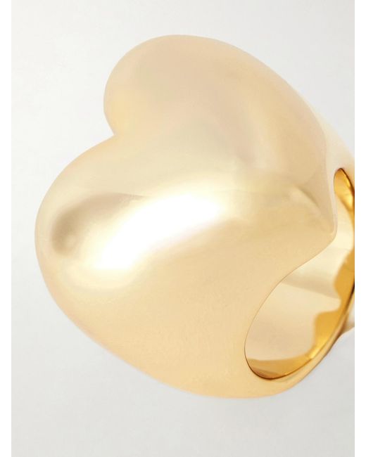 Jennifer Fisher White Puffy Heart-Plated Ring