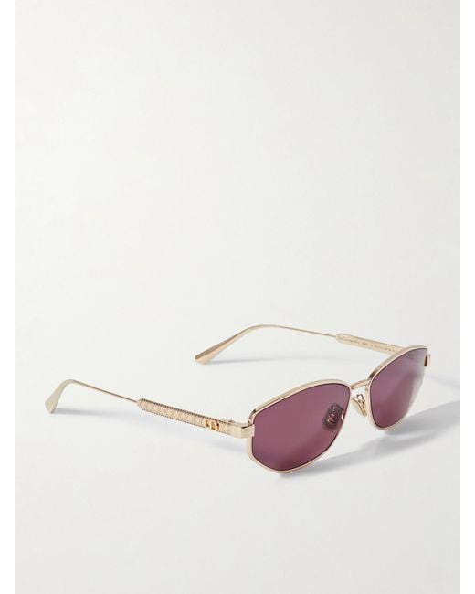 Dior Purple Diorcannage B1U Oval-Frame-Tone Sunglasses