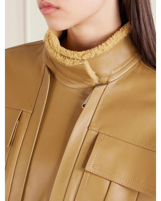 Khaite Natural Malone Shearling Bomber Jacket