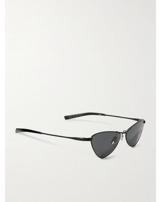 Saint Laurent Black Cat-Eye Metal Sunglasses