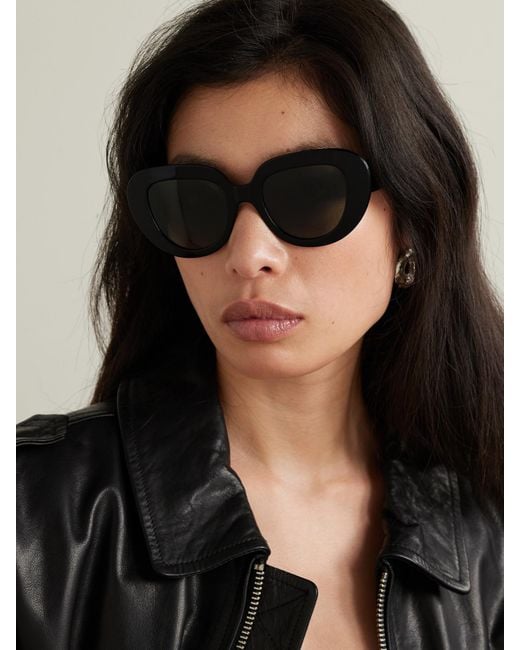 Céline Black Oversized Butterfly-Frame Acetate Sunglasses