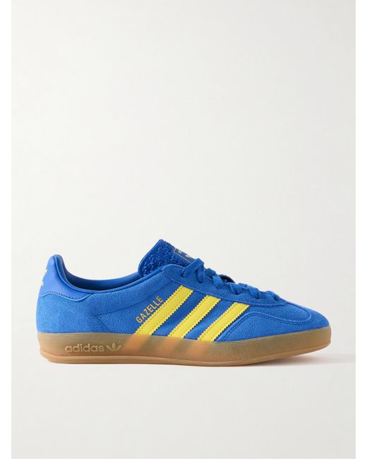 adidas gazelle silver green womens Gazelle Indoor Shoes Blue/Cream White/Gold Metallic – Karen Walker