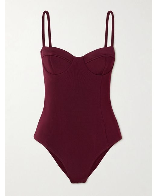Esse Studios Red Stretch-Jersey Bodysuit