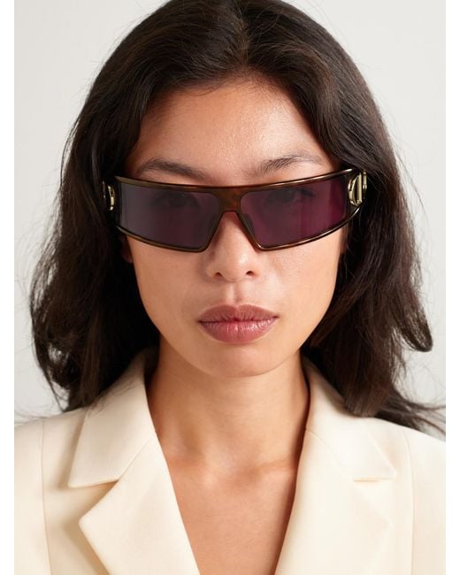 Dior Purple Verydior M1U Wrap-Around Tortoiseshell Acetate Sunglasses