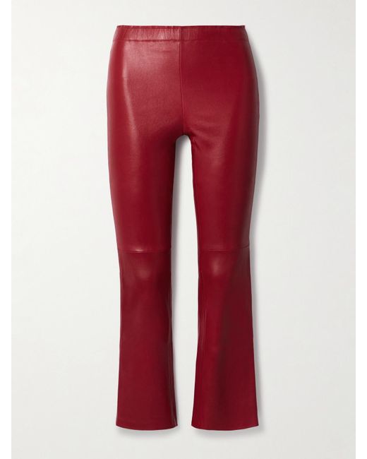 Stouls Jp Twenty Cropped Leather Flared Leggings
