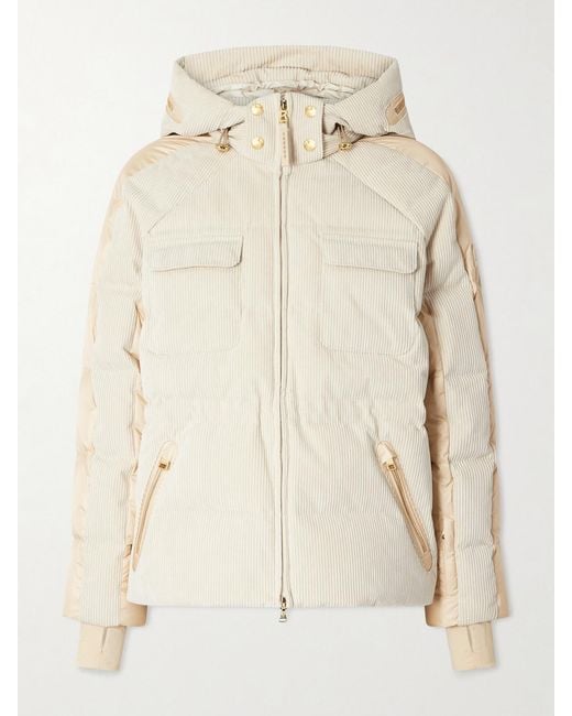 Bogner Natural Marli Shell-Trimmed Corduroy Down Jacket