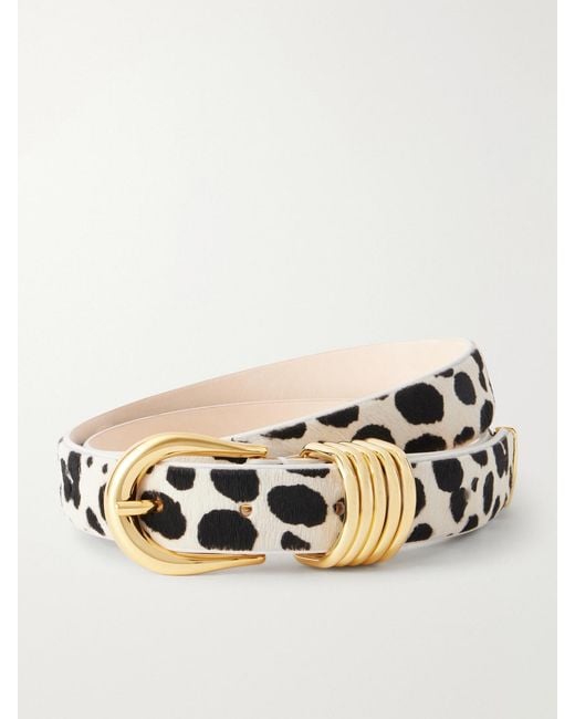 DEHANCHE Metallic Hollyhock Dalmatian Calf Hair Belt