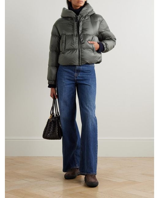 Max Mara Gray The Cube Seie Hooded Quilted Shell Down Jacket
