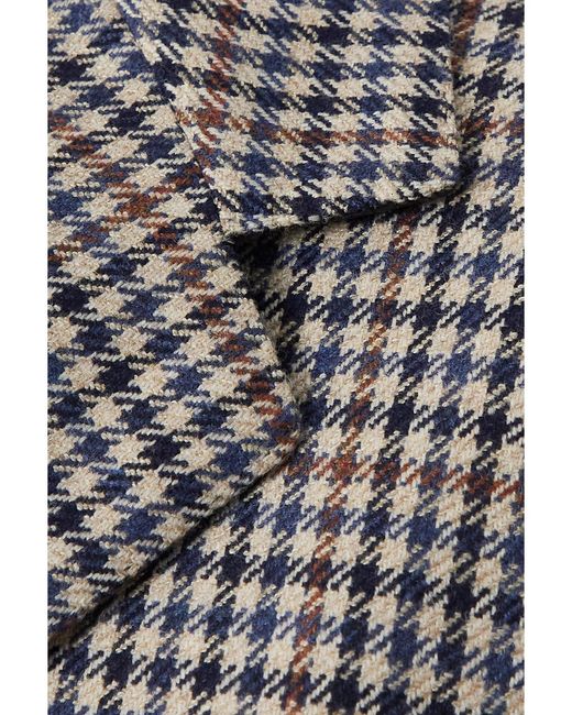 James Purdey & Sons Gray Leather-Trimmed Wool And Cashmere-Blend Tweed Blazer