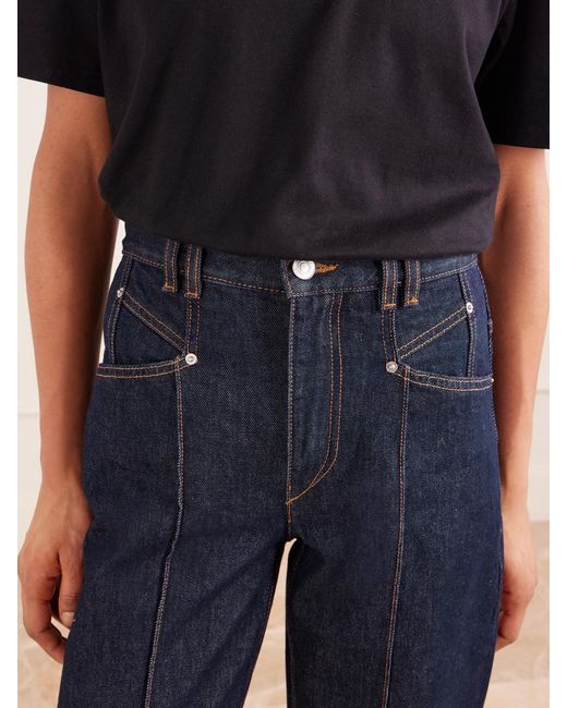 Isabel Marant Blue Drolane Jeans Mit Geradem Bein