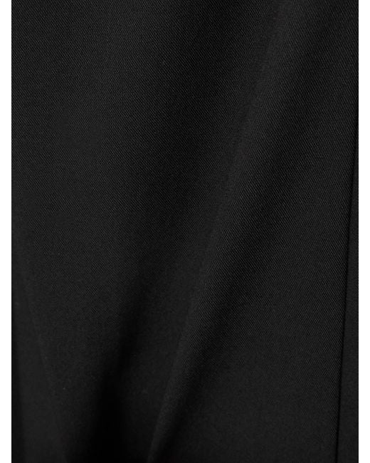 Staud Black Nadia Midikleid Aus Satin Mit Spitzenbesätzen