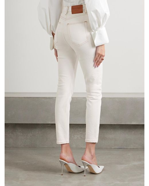 FRAME White Carolina Herrera The Taper High-Rise Skinny Jeans