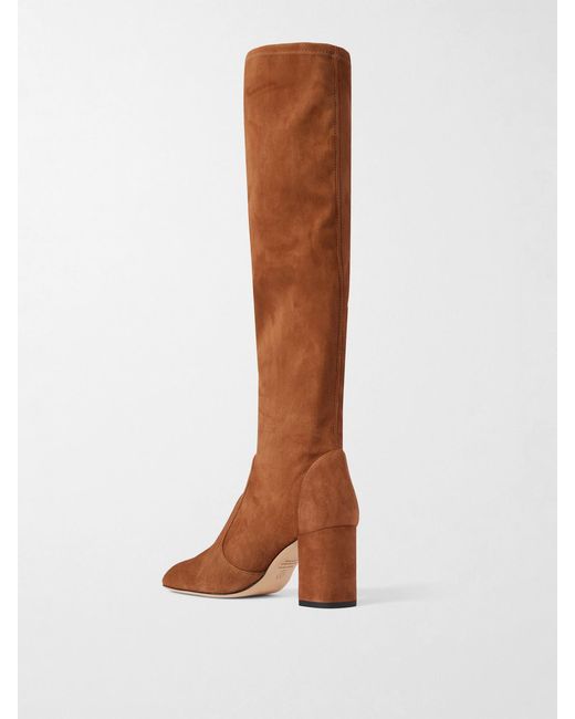 Stuart Weitzman Brown Lucie Suede Knee Boots
