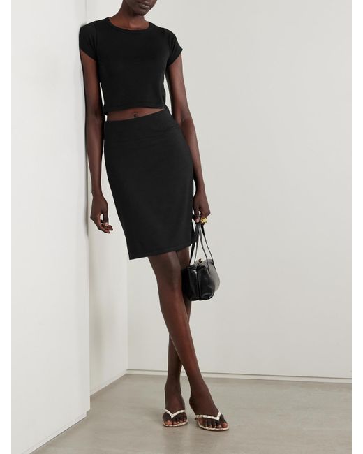Jupe En Jersey Smooth Layers, Obsidian Skims en coloris Black