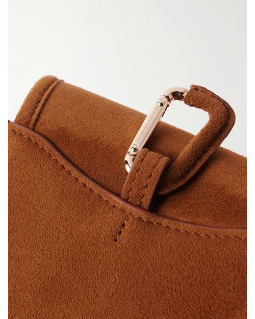 Gabriela Hearst Brown Suede Sunglasses Pouch