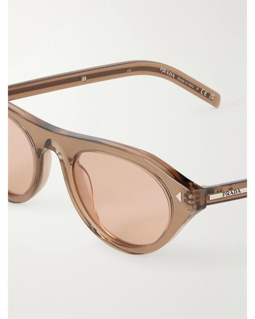 Prada Natural D-Frame Acetate Sunglasses