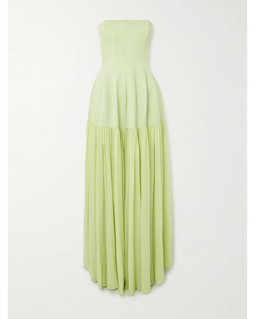 jonathan simkhai green dress Amora Maxi In In Lime - 30% Off Padded shoulders Jonathan Simkhai Women's White Sandrine
