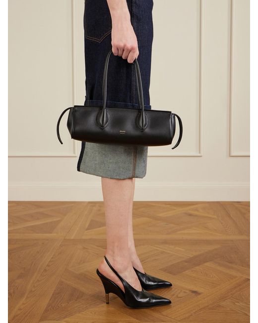 Khaite White Donna Leather Shoulder Bag