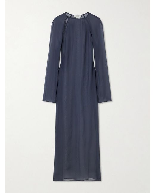 Lemaire Blue Crepe Maxi Dress