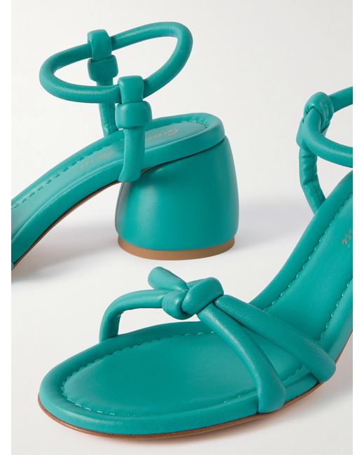Gianvito Rossi Blue Cassis 60 Leather Sandals