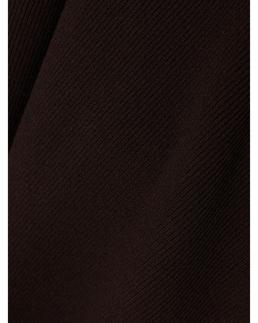 Courreges Black Undressed Asymmetrisches Midikleid Aus Rippstrick