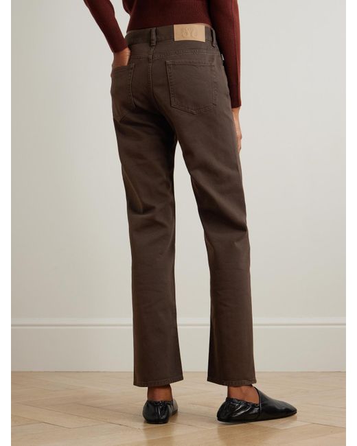 Blazé Milano Brown Paso Hoch Sitzende Jeans Mit Geradem Bein Und Stickerei