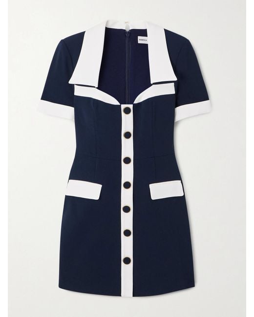 Rebecca Vallance Blue Ula Minikleid Aus Crêpe