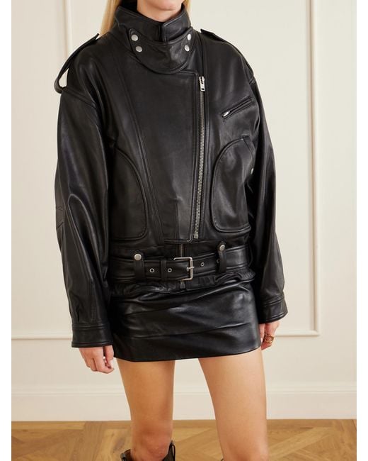Isabel Marant Black Farza Leather Jacket