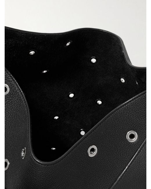 Khaite Black Lotus Kleine Tote Aus Strukturiertem Leder Mit Verzierungen