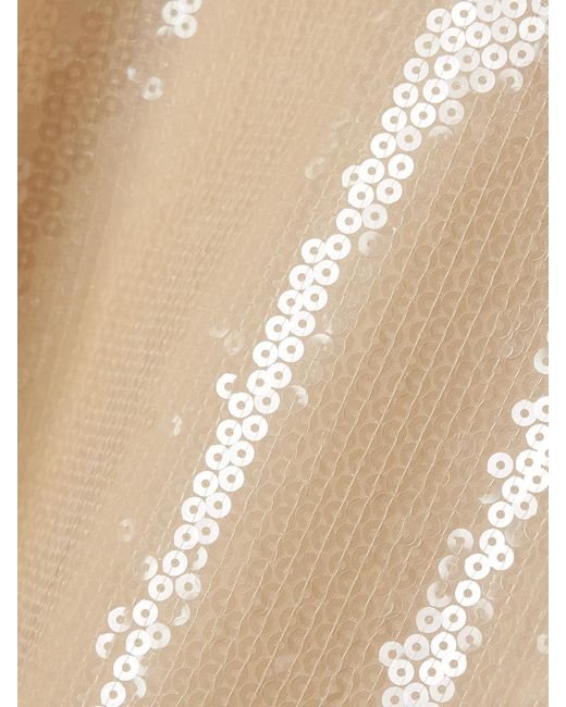 Erdem Natural Crystal-Embellished Sequined Organza Midi Dress