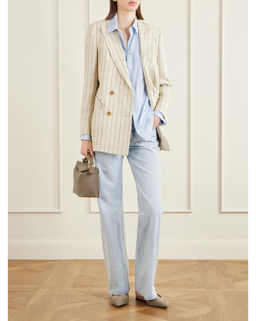 Blazé Milano Blue Pajot Anabas Embroidered Silk And Cotton-Blend Poplin Shirt