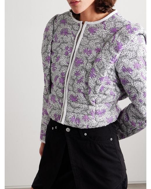 Isabel Marant Multicolor Drew Wandelbare Jacke Aus Gesteppter, Bedruckter Baumwolle
