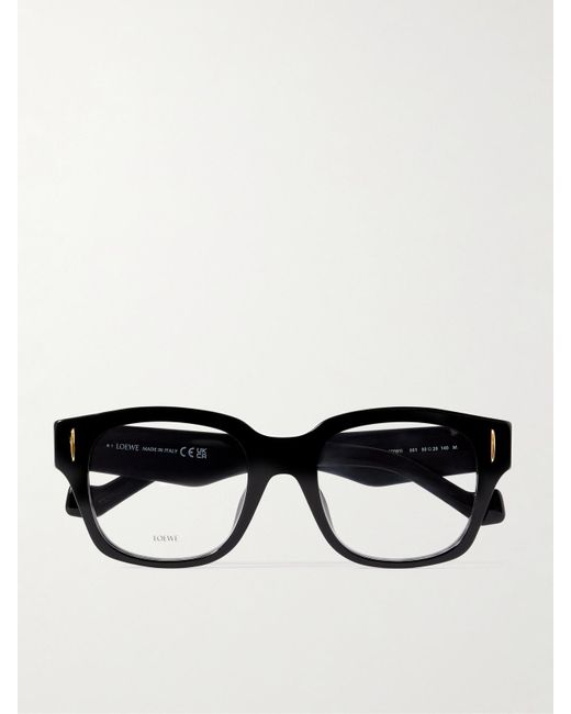 Loewe Black Anagram Square-Frame Acetate Optical Glasses