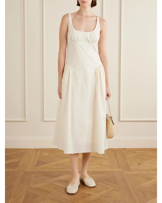 Proenza Schouler White Solira Seersucker Midi Dress