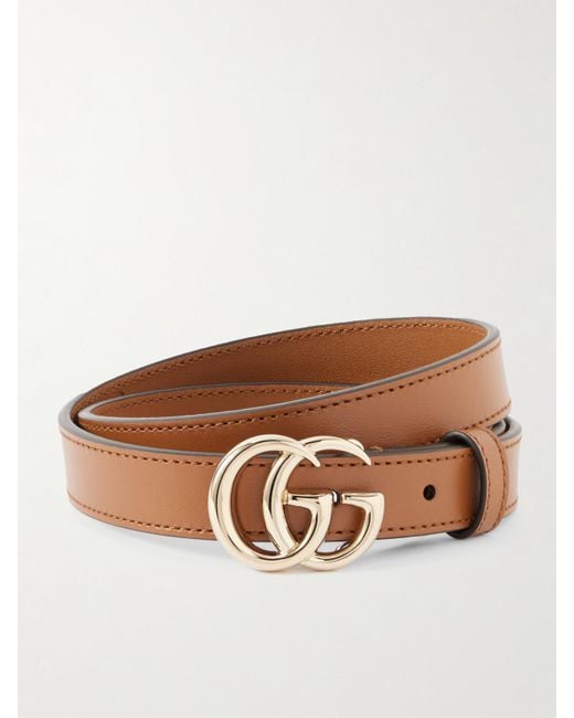 Gucci Brown Gg Marmont Leather Belt