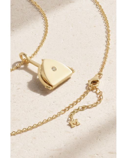 Mateo Natural Flip 14-Karat, Lapis Lazuli And Diamond Necklace