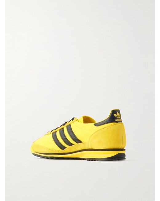 Adidas Originals Yellow Sl 72 Og Suede And Leather-Trimmed Jacquard Sneakers