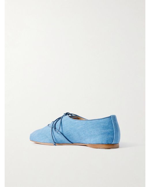 Gabriela Hearst Blue Maya Denim Brogues