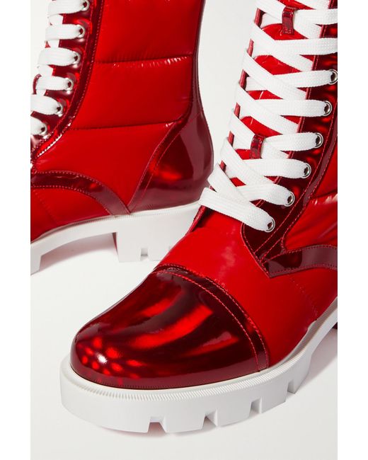 Red studded hot sale ankle boots