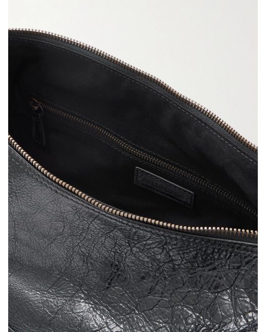 Balenciaga Black Le City Medium Embellished Textured-Leather Shoulder Bag