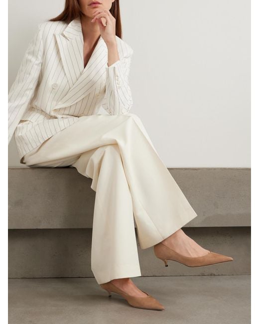 Jimmy Choo Natural Amelia 30 Suede Pumps