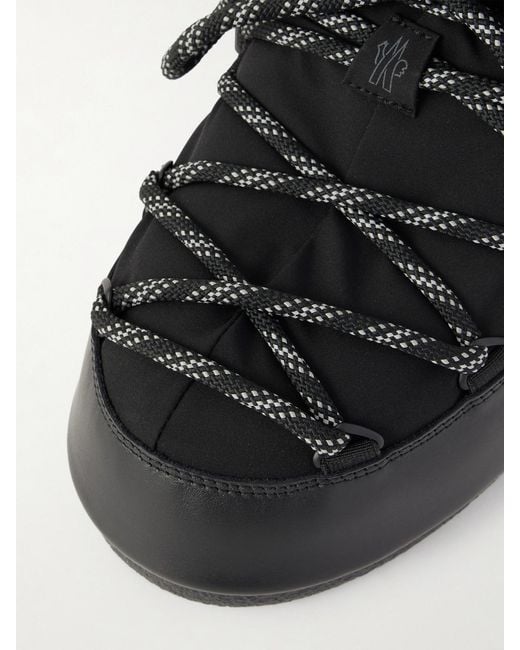 Moncler Black Moon Boot Icon Shell And Leather Snow Boots