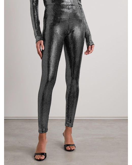 Isabel Marant Gray Joshua Sequined Tulle Leggings