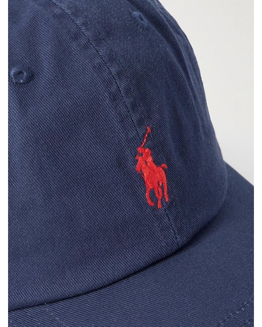 Polo Ralph Lauren Blue Embroidered Cotton-Twill Baseball Cap